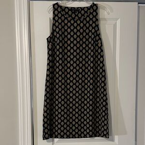 Navy and Gold Patterned Dress from Banana Republic
